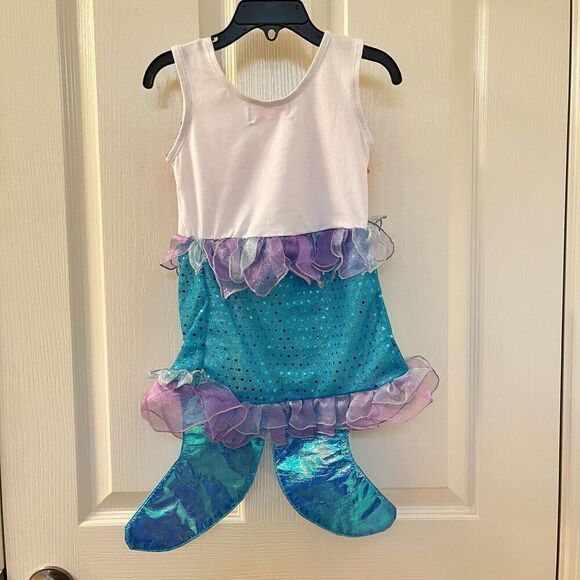 Popatu Mermaid Dress Costume Dress-Up Tulle Girls Size Small 3-4 years NWT - Picture 10 of 12